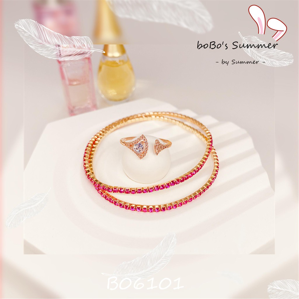 Gelang Kristal Simple Aksesoris Style Korea Untuk Wanita