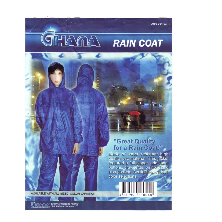 Ghana Jas Hujan Baju Celana PVC BAHAN WATER PROOF Rain Coat