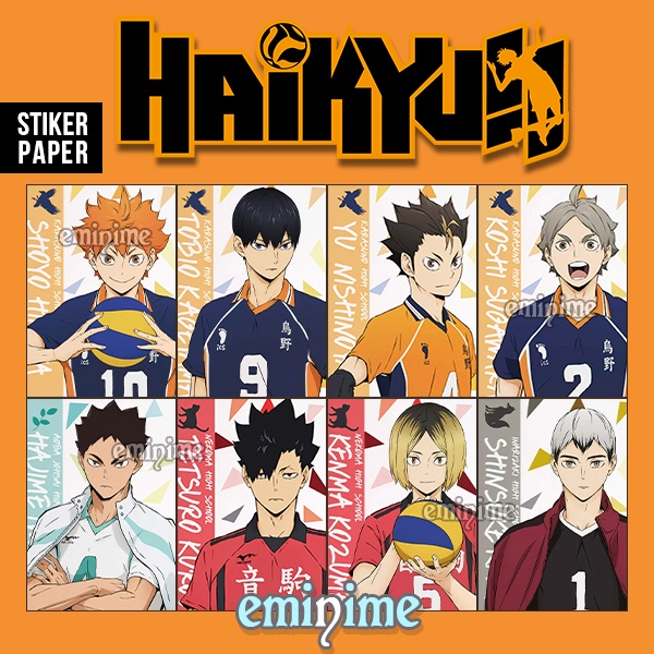 (STICKER) Poster Haikyuu Anime - Character Shoyo Hinata Tobio Kageyama Nishinoya Koshi Kei Tadashi H