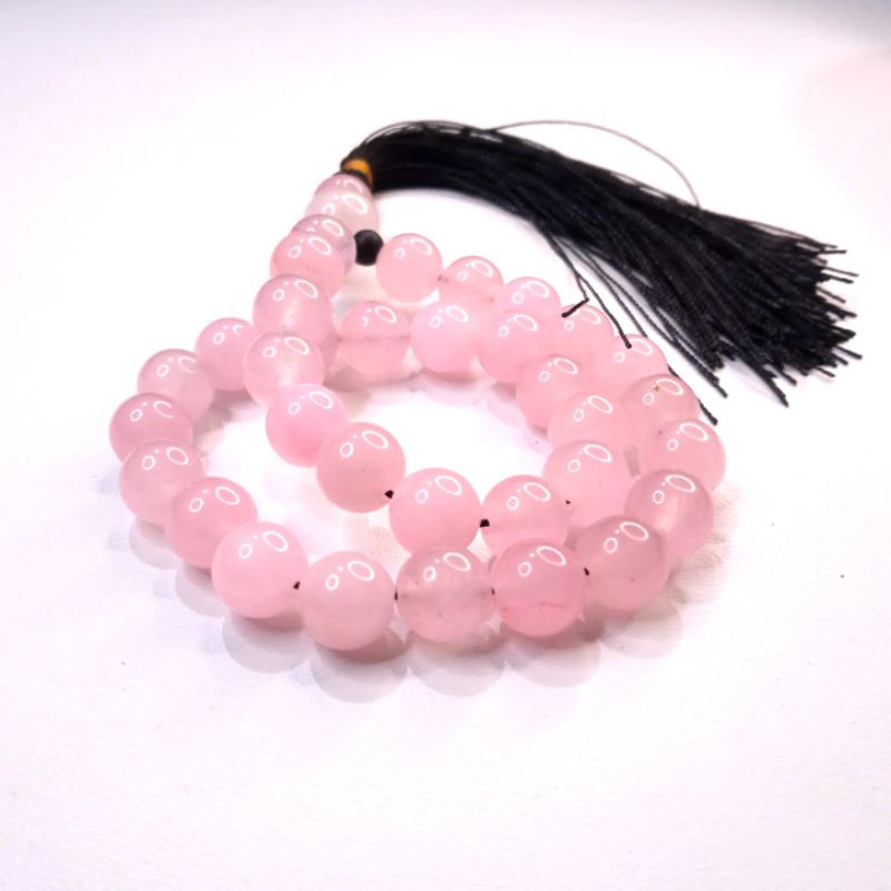 Tasbih Muslim 33 Batu Rose Quartz