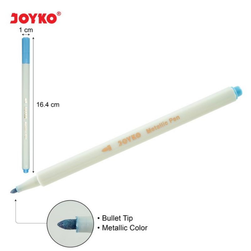 

Joyko Color Pen Metallic / Spidol Pena Warna Metalik 10 warna CLP-22-10 Clp22 10
