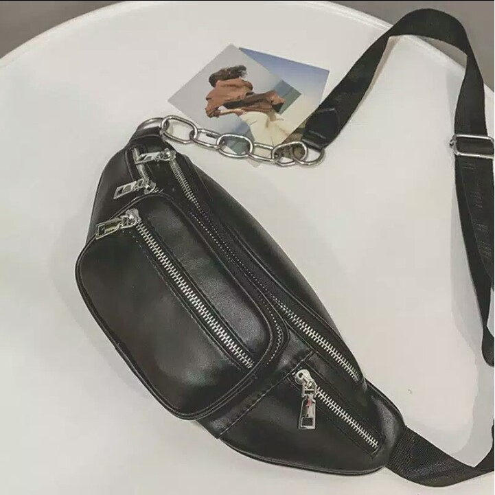 Tas waisbag wanita tas fashion wanita waisbag original import - black