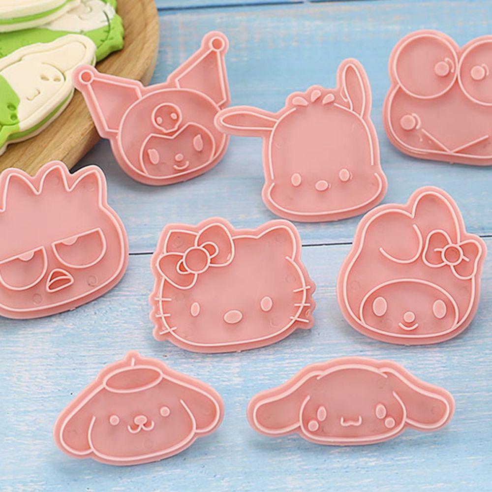 Rebuy Cetakan Biskuit 8pcs/Set Kuromi Pressable Dekorasi Kue Baking Tools Aksesoris Dapur Cookie Cutter Set