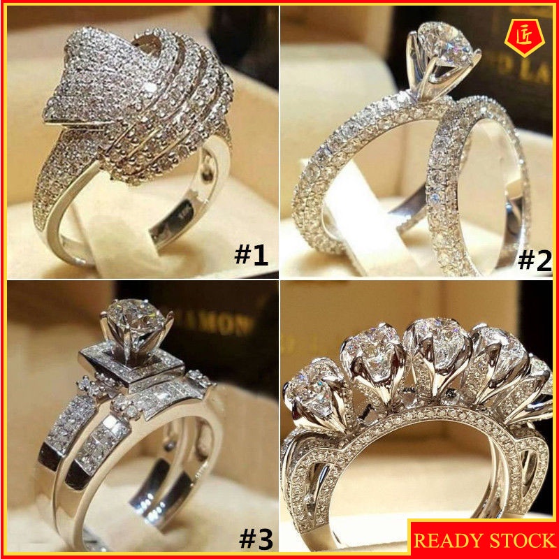 [Ready Stock]Creative Moissanite Ring S925 Silver