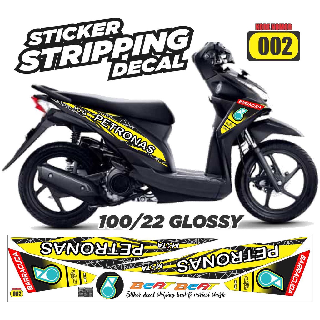 Sticker Decal Striping Honda Beat Fi lama 2013-2015 Variasi ARS01 Petronas GLOSSY Semua Ready Packin
