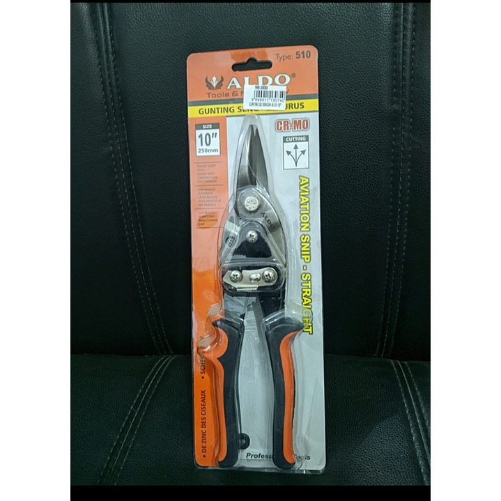 Gunting Seng / Holo / Baja ringan. ALDO 10 inch / 10" / 10inci 250 mm