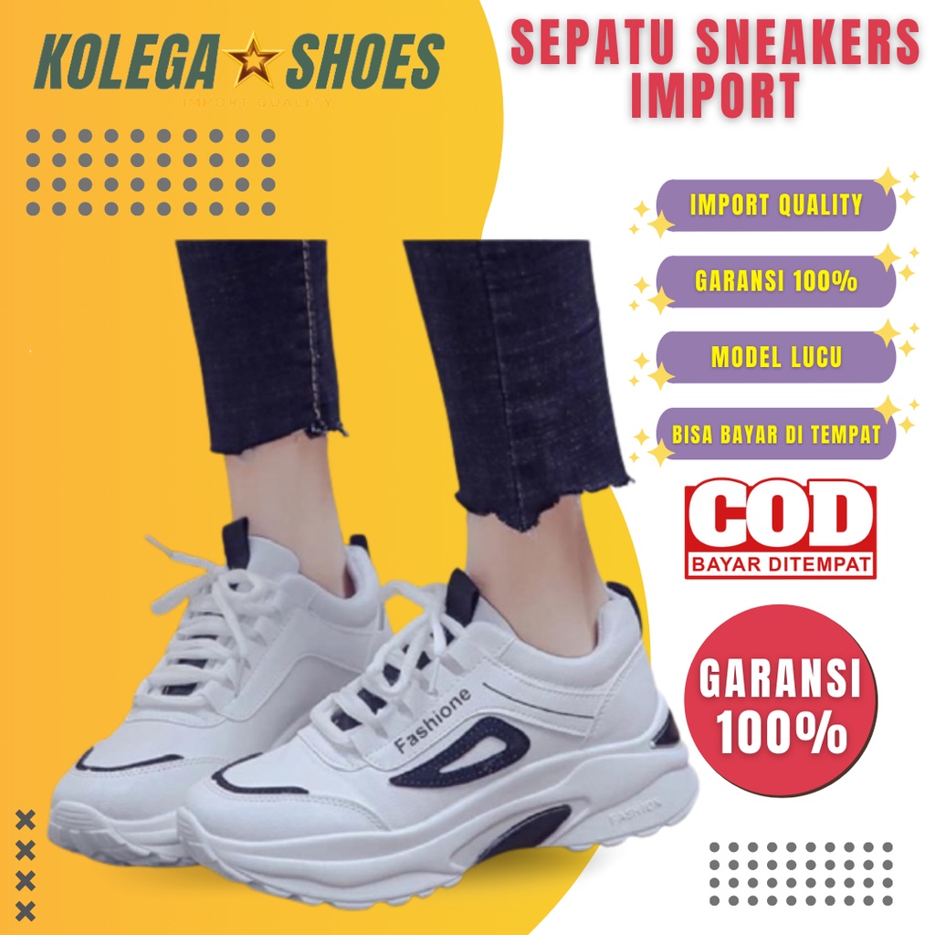 Sepatu Sneakers Wanita Import Snekers Wanita Sepatu Sport Wanita Running Korea S880
