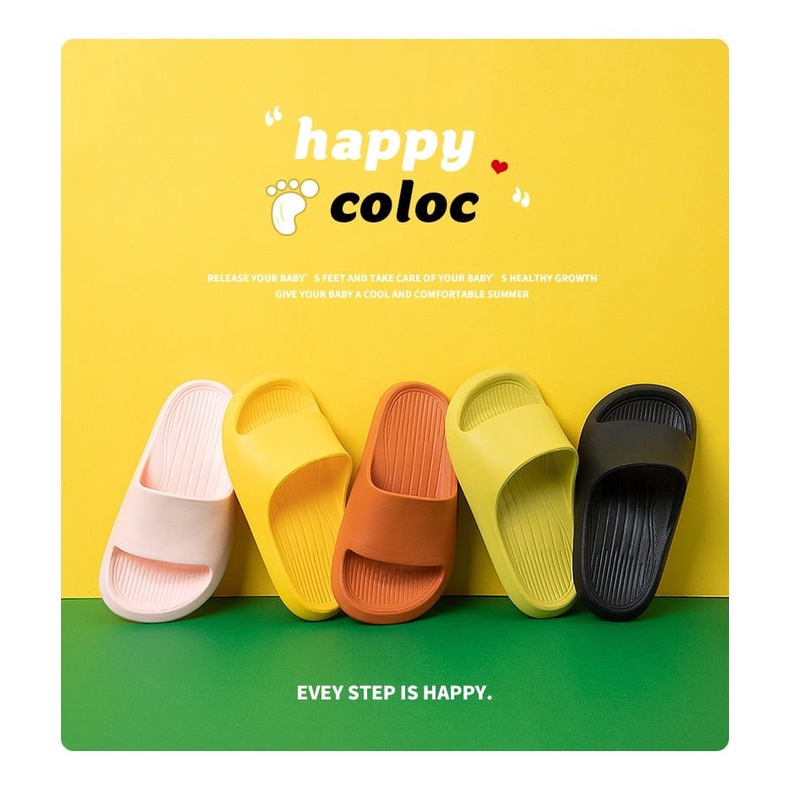 Sandal Anak Selop EVA Sendal Anak Perempuan Aneka Warna Polos Unisex Sandal Anak Cowok Ringan Anti Slip