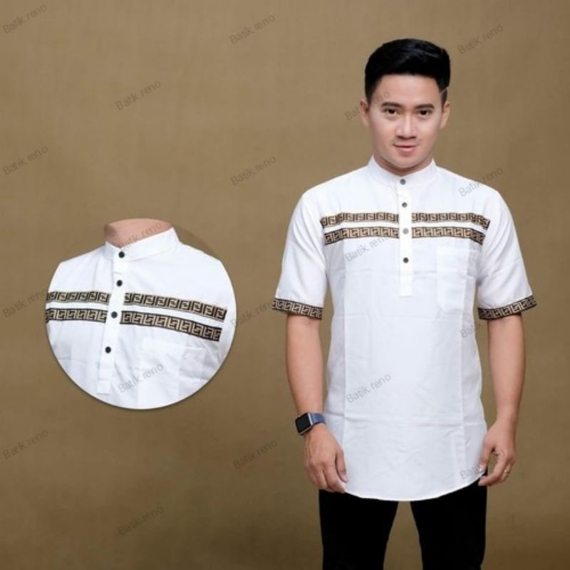 Koko Kurta Lengan Pendek Matt Katun Toyobo Adem Tebal Halus Terlaris