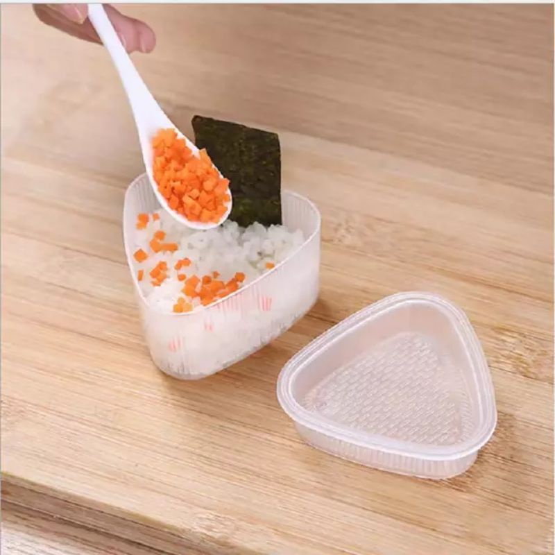 Cetakan Nasi Sushi Bento Segitiga / Cetakan Nasi Onigiri Dengan Sendok Nasi
