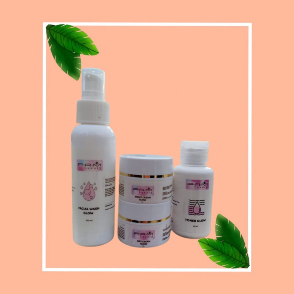 PRM Luxury Glow Paket Skincare Bpom PRM Original Paket Set Kecantikan Skincare Untuk Kulit Berjerawa