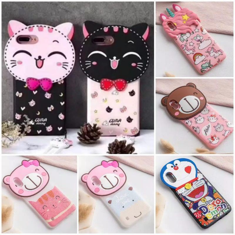 3D Rubber Case  Lucky Cat Series INFINIX