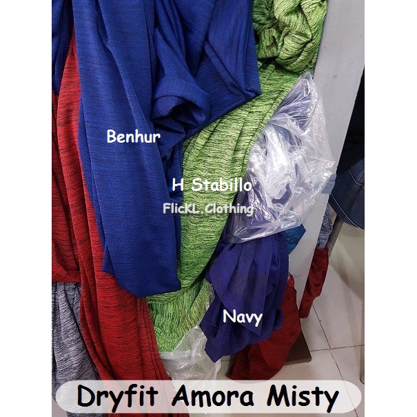 Bahan Kain Dryfit Amora Misty Kaos Baju Dry Fit Olahraga Jersey Misty Jersey Basket Futsal Sepeda Mi