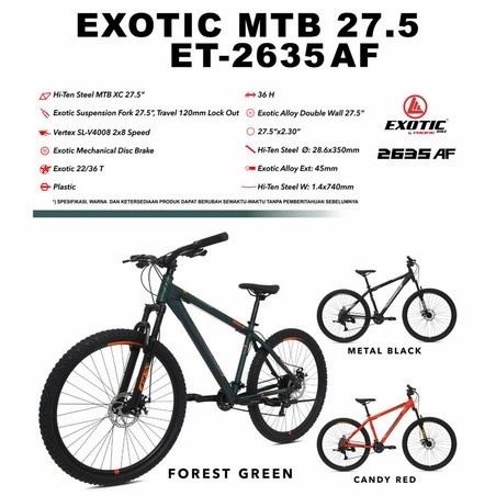 Sepeda Mtb 27.5 Pasific exotic aviator 2635 af