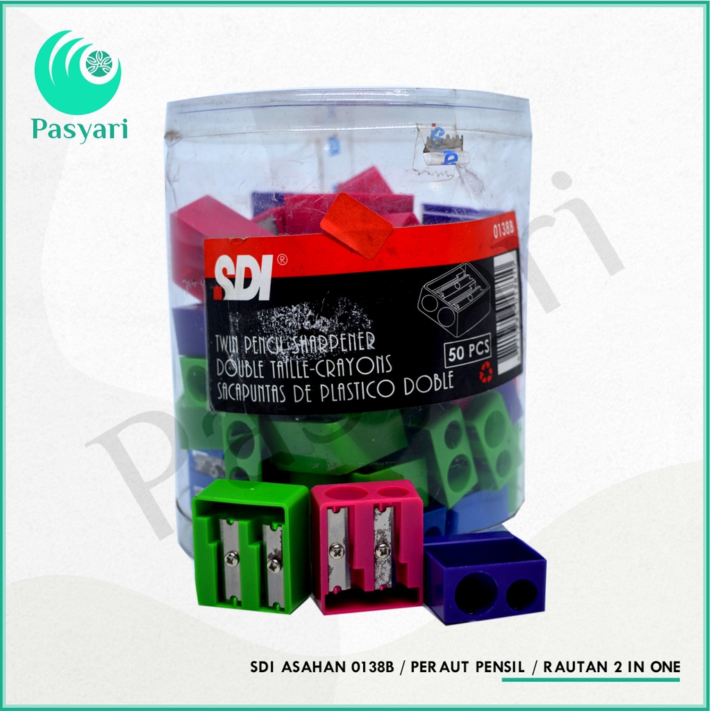 

Sdi Asahan 0138b / Peraut Pensil / Rautan 2 In One