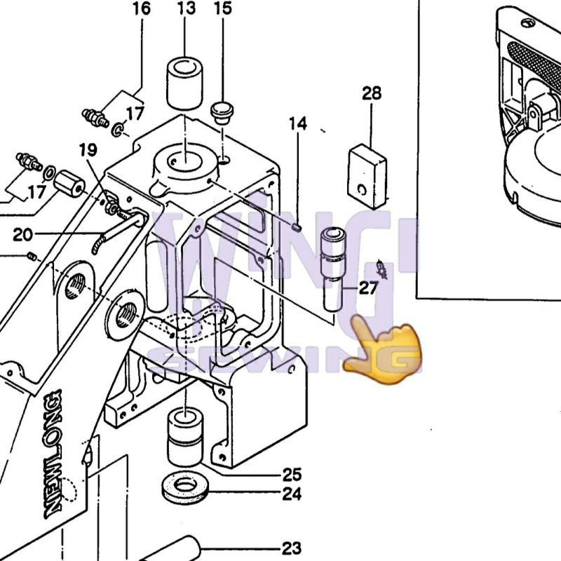 No 243021 NP7A Bushing As Dudukan Looper Mesin Jahit Karung NP-7A