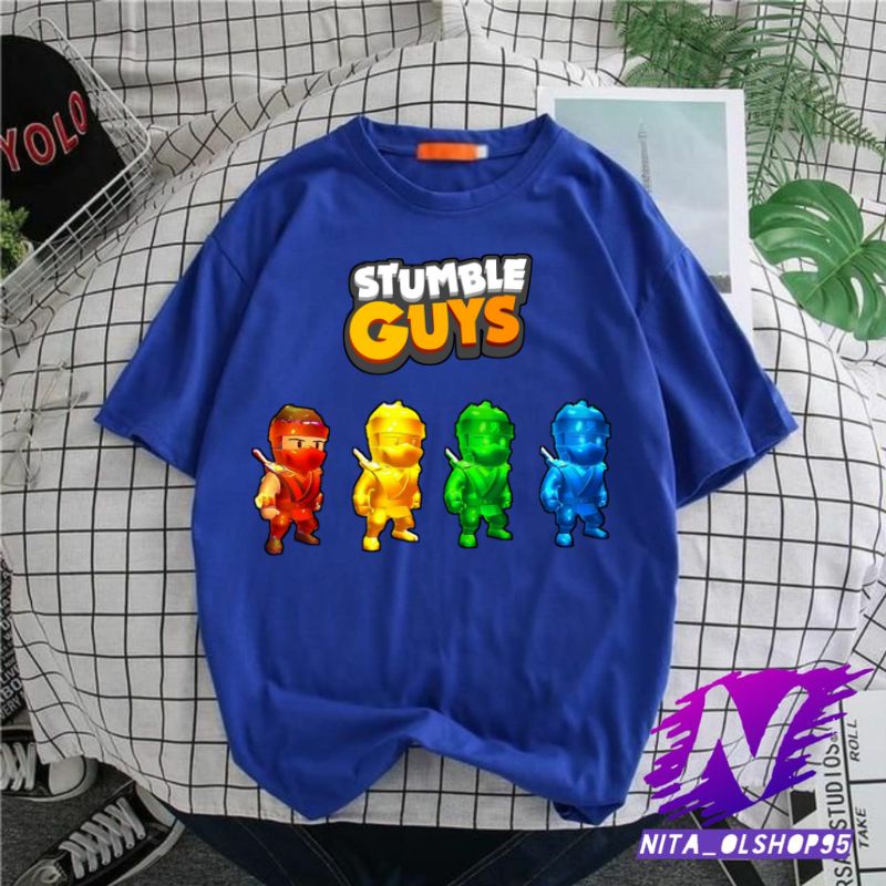 baju anak kaos anak stumble guys ninja 4 epic