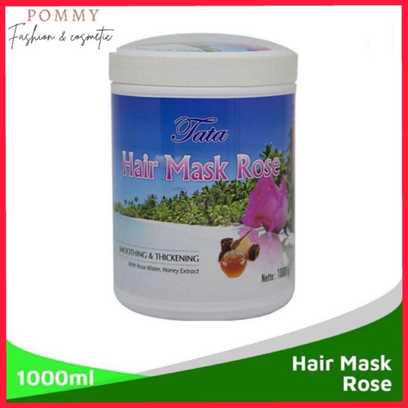 MS - Tata Hair Mask Susu 1kg (Kemasan Salon) ( HMS 1Kg ) / Creambath Rambut Kiloan Hair Mask Milk Hair Mask Rose 1000ML