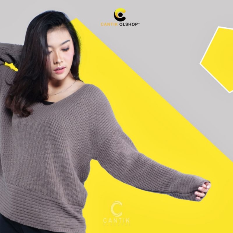 Sweater Rajut Wanita Kayra Oversized Tebal Korean