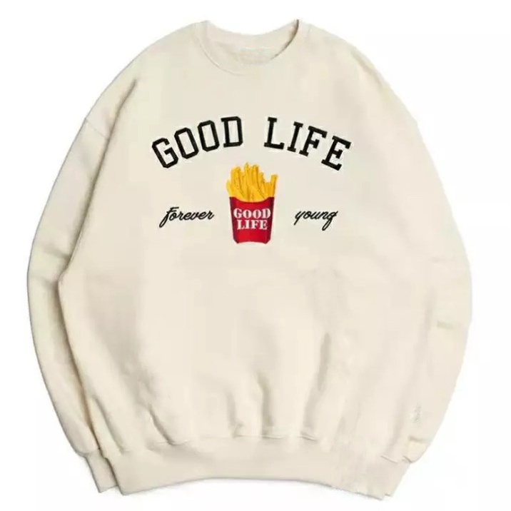 PABRIKHOODIE - BASIC SWEATER GOOD LIFE  M-XXL {PRIA &amp; WANITA} {SABLON}