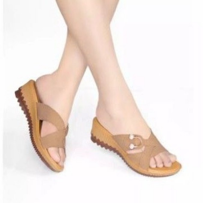 Wedges Wanita Slop Murah Y&amp;D 030