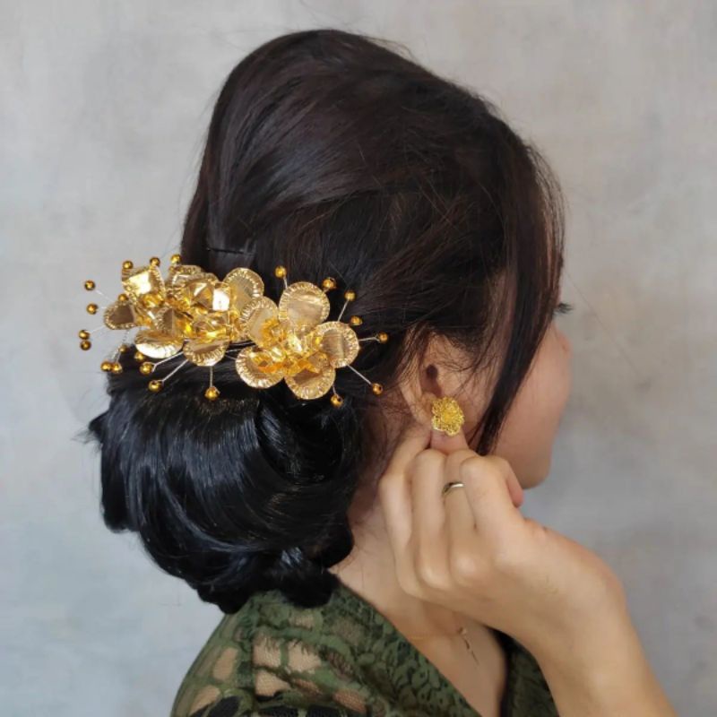 Sanggul Rambut Ulir Curly Jepit/Sirkam