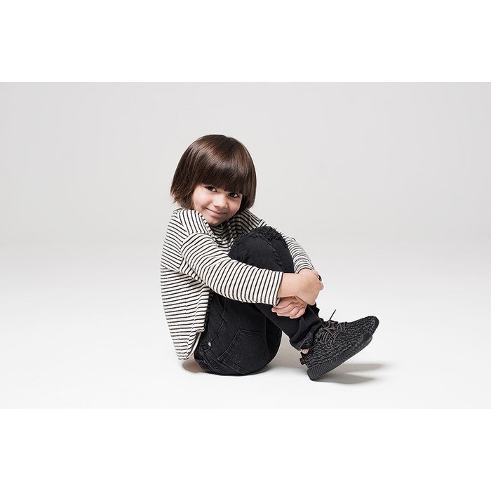 Sepatu Anak Trendy Adidas Yeezy Yezzy Boost Black Pirate Ori Vietnam