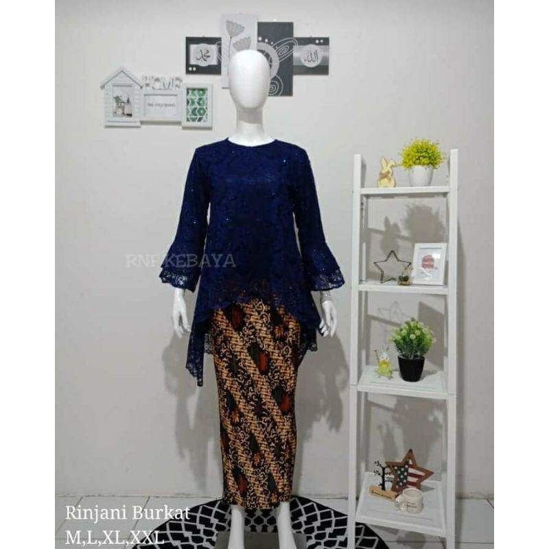 IndahKebaya | SET KEBAYA RINJANI BROKAT MODERN / KEBAYA WISUDA / TERMURAH KEKINIAN / REAL PICTURE