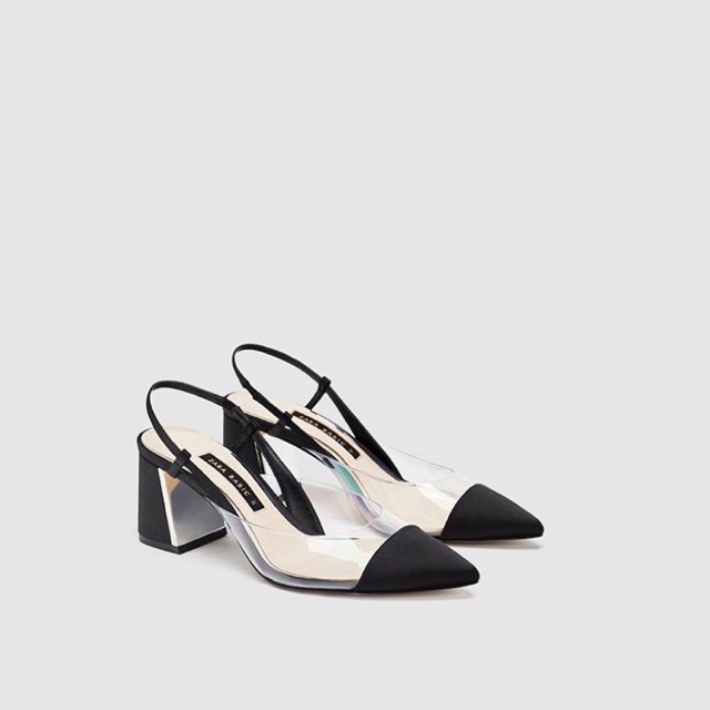 zara see through heels