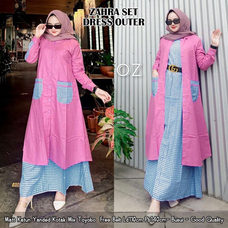 Zahra set  dress outer
