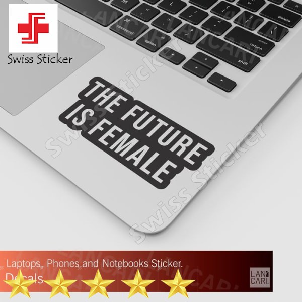 

Terlaris Sticker Cutting The Future is Female Macbook Laptop decal Cut Stiker - Hitam Elegan