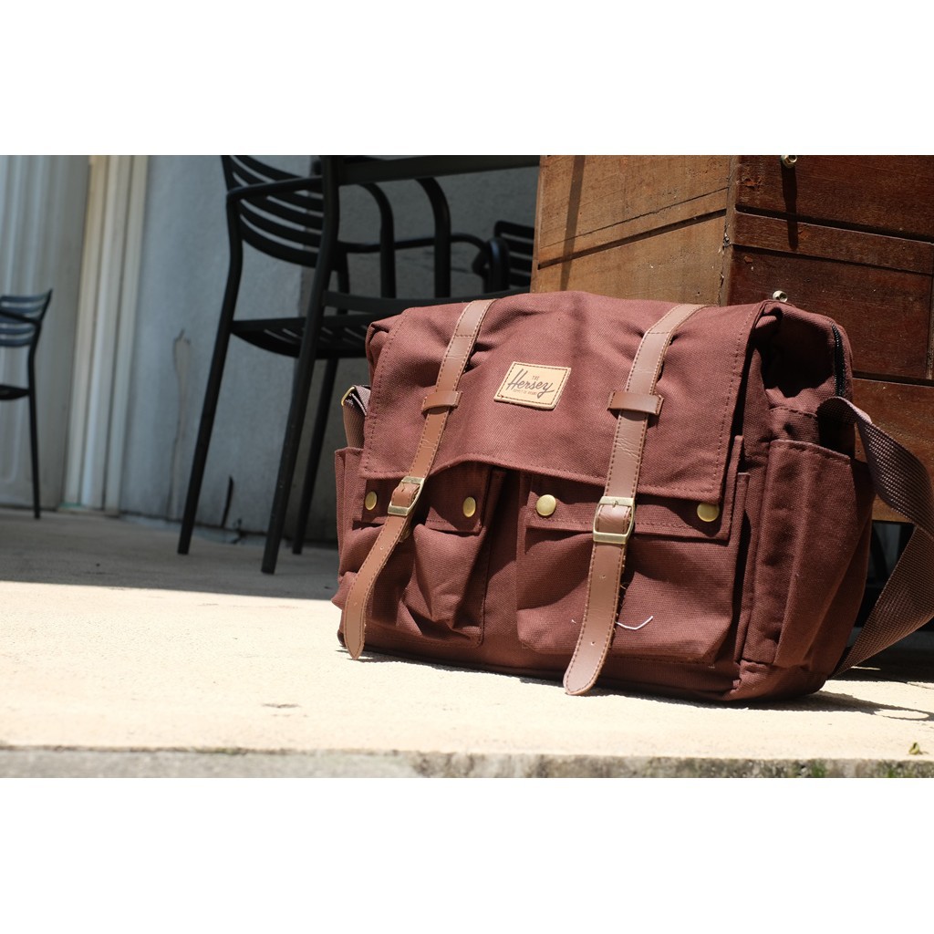 Brotherholic Tas pria selempang coklat tua / tas kulit selempang pria coklat tua | BRH