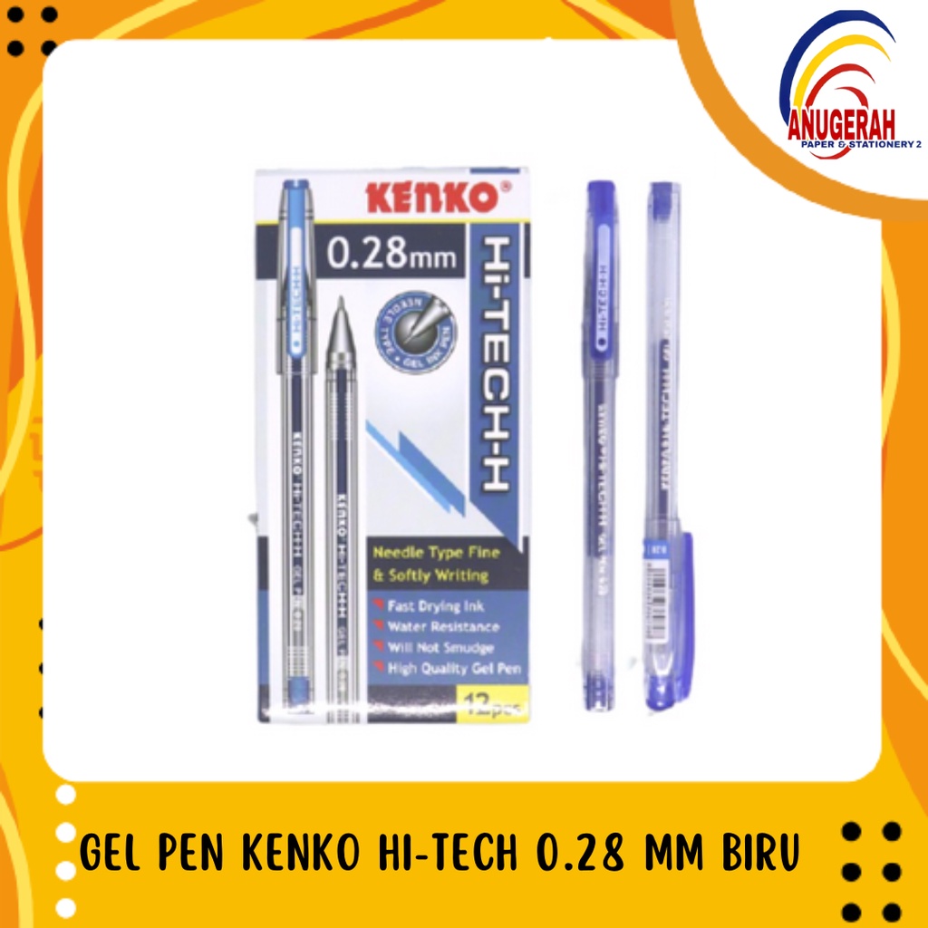 

GEL PEN KENKO HI-TECH 0.28 MM BIRU (PCS)