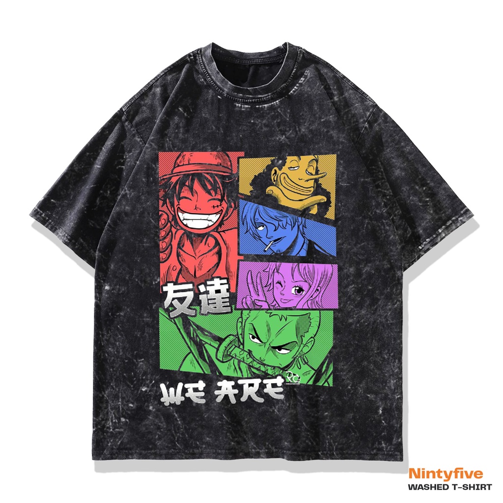 One Piece - Baju Anime One Piece Oversize Washed Manga Tees