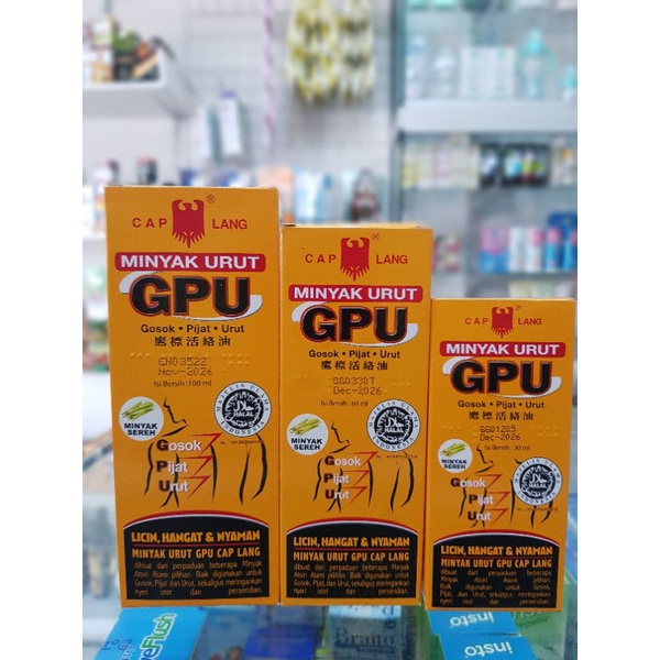 Minyak GPU Sereh/Minyak Urut/Minyak Pijat/Minyak Gosok