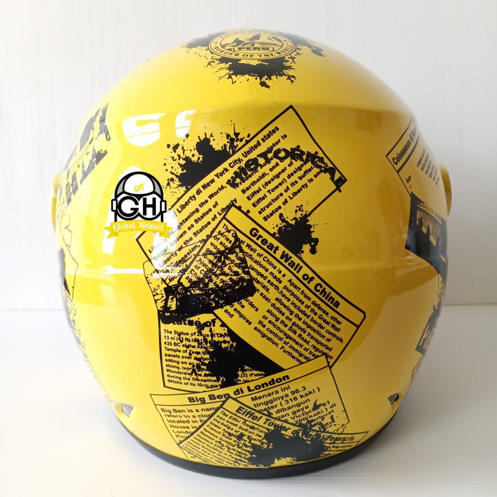 HELM EVOLUTION NEWS YELLOW HALF FACE MODEL GM EVO