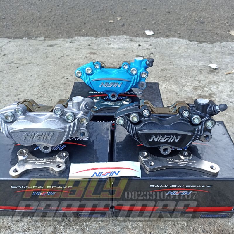KALIPER NISSIN SAMURAI BIG 4 PISTON ORIGINAL CALIPER NISSIN SAMURAI ORIGINAL 4 PISTON RX KING CB GL 