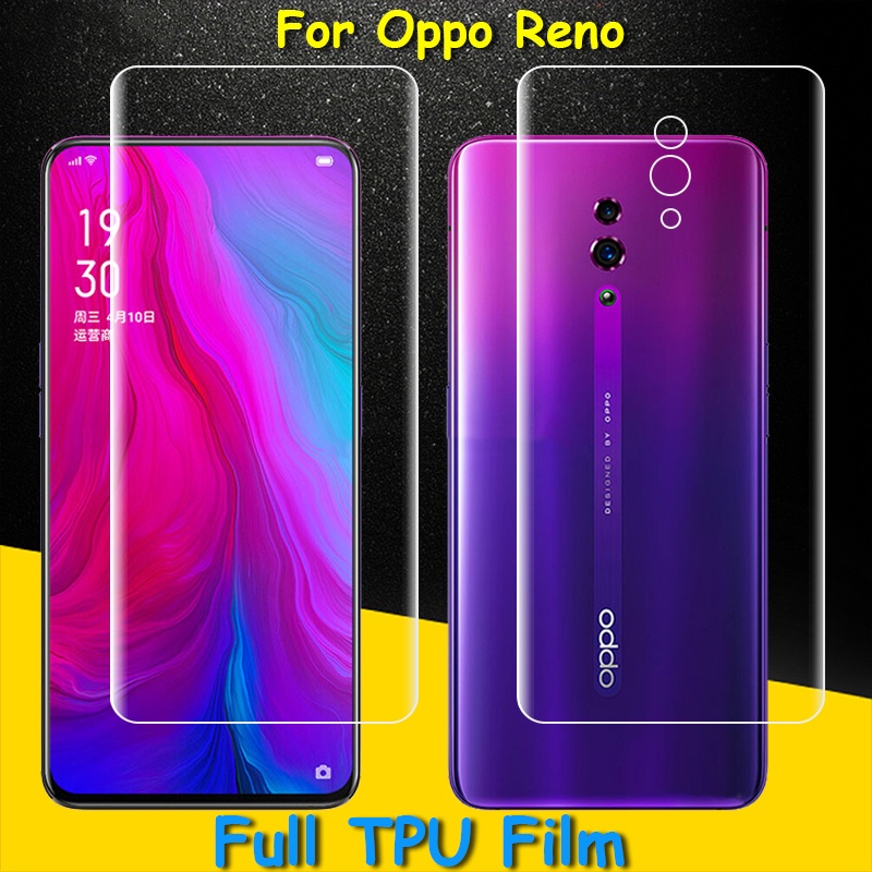 Film Hydrogel Pelindung Layar Depan Belakang Full Cover Untuk OPPO Reno 4 5 6 7 3 Pro 4SE FIND X2 X3 X5 Pro X