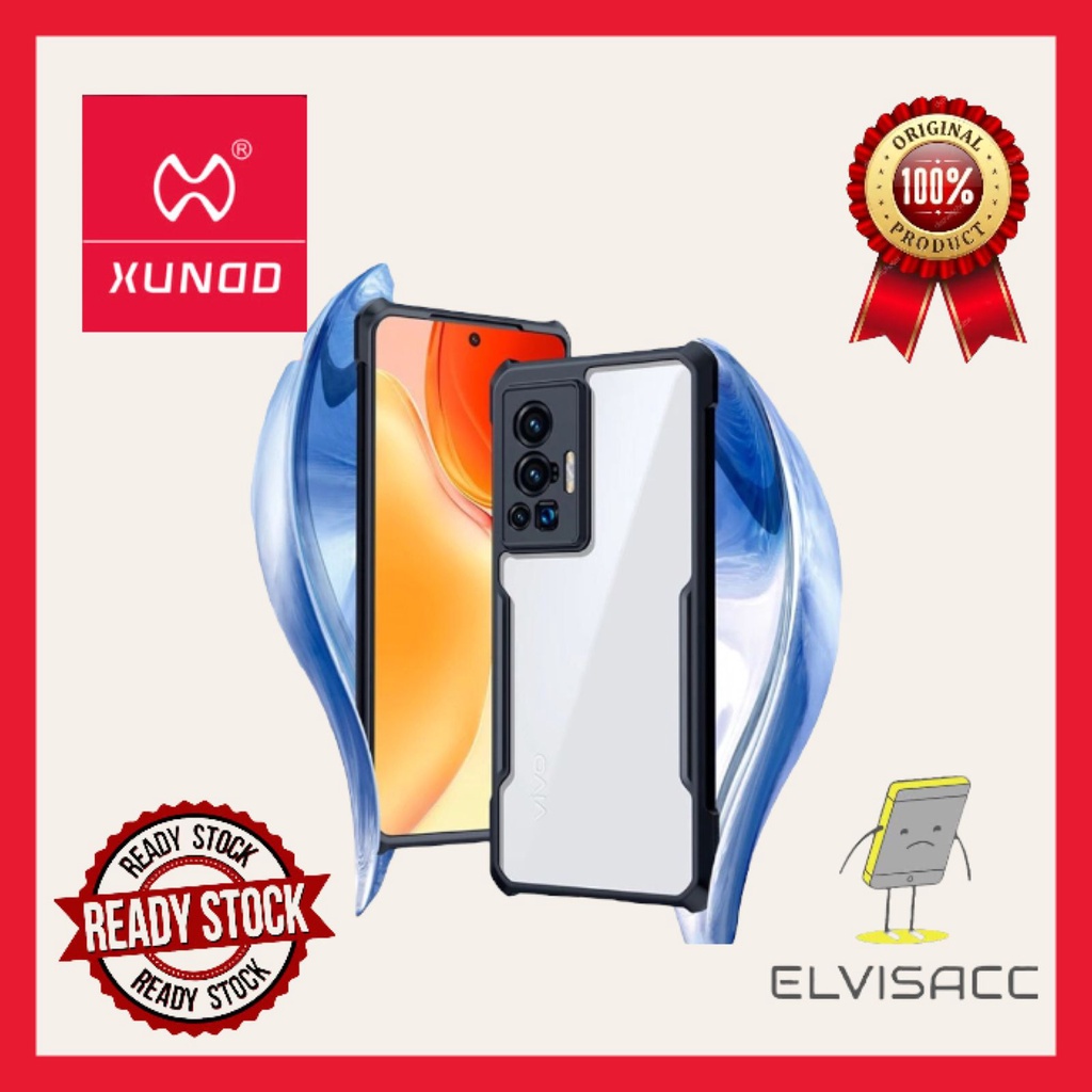 CASE XUNDD VIVO X60 / VIVO X60 PRO / VIVO X70 / VIVO X70 PRO / VIVO X70 PLUS XUNDD BEATLE ORIGINAL SOFT HARD CASE HYBRID ARMOR - CLEAR LIST BLACK