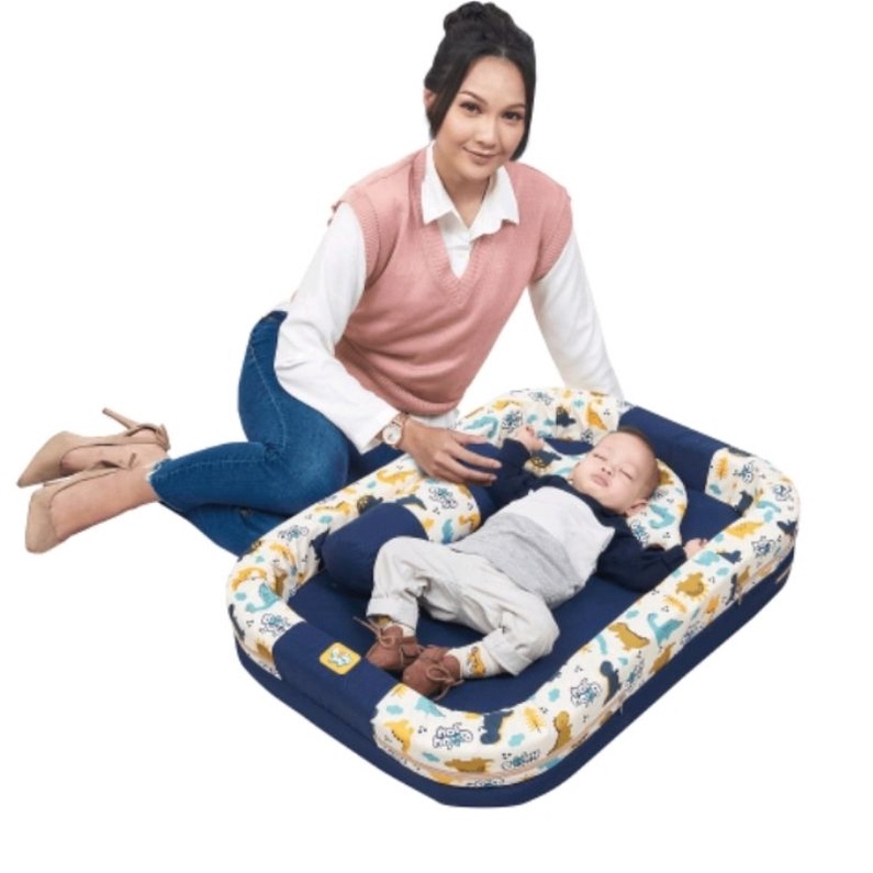 Baby Joy Kasur Bayi Kolam + Kelambu Kojong (bisa dilepas) Little Dino Series - BJK 4018-2