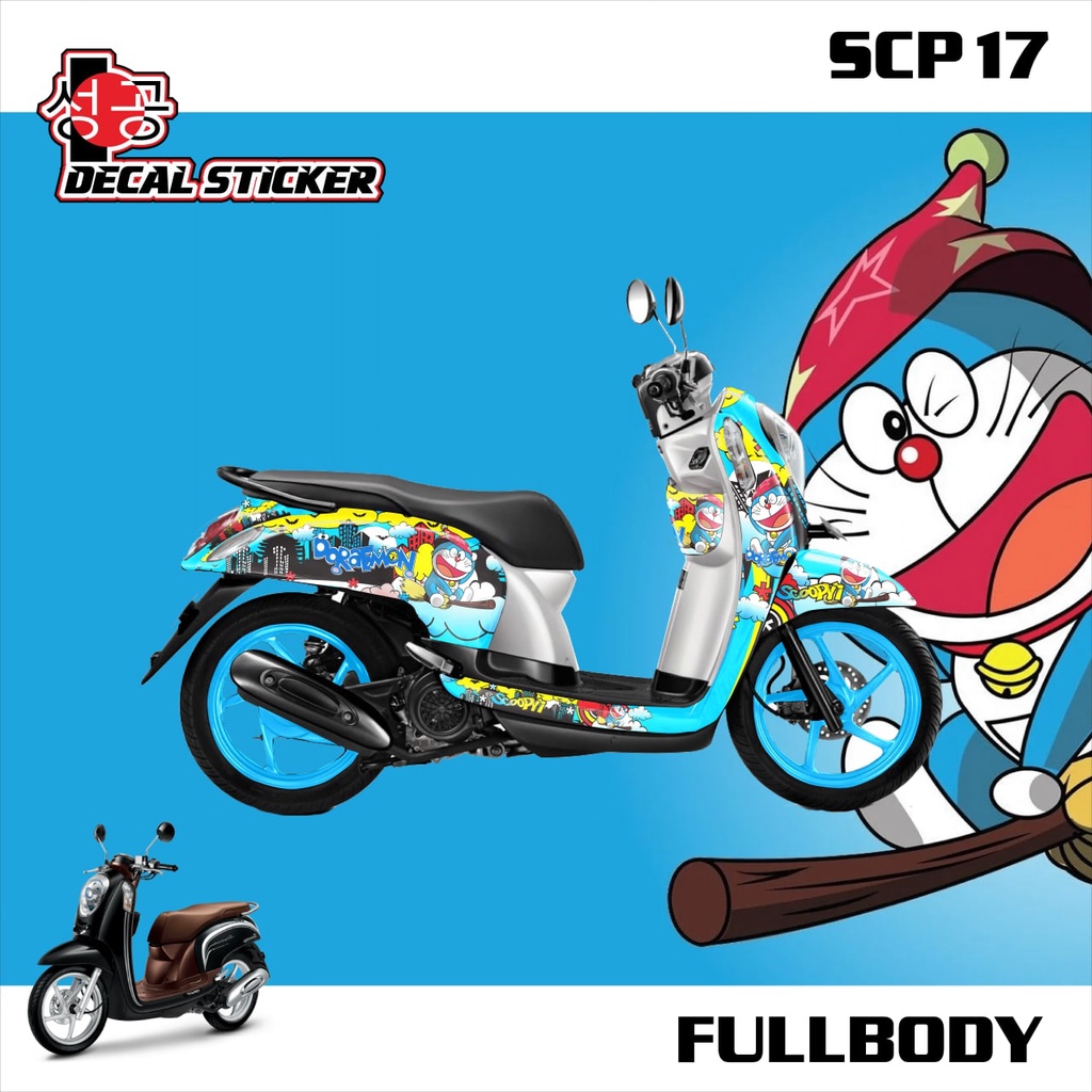 DECAL STICKER SCOOPY FI 2013 2014 2015 2016 DORAEMON FULLBODY  SCP 17