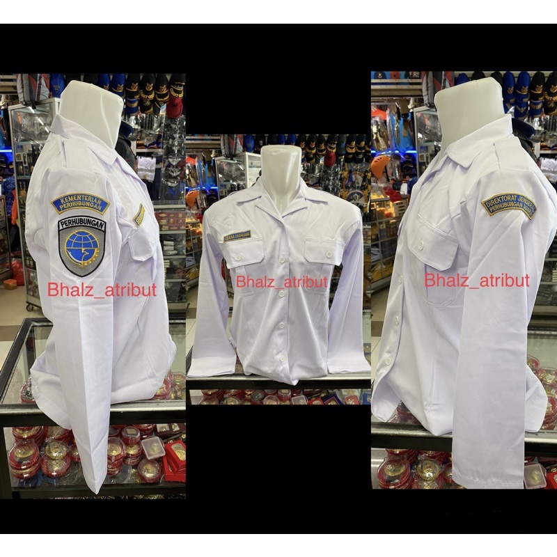 SERAGAM PDH KEMENHUB WANITA Baju putih pns cewek Seragam perhubungan putih cewek (BAHAN GRANADA)