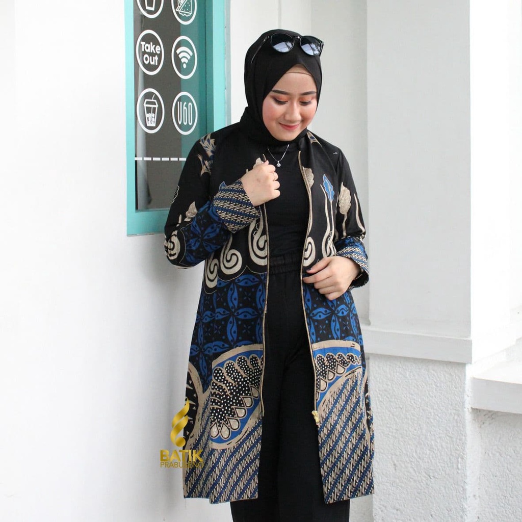 BAJU BATIK WANITA MODERT Prabuseno - PITALOKA Tunik Batik Wanita Lengan Panjang