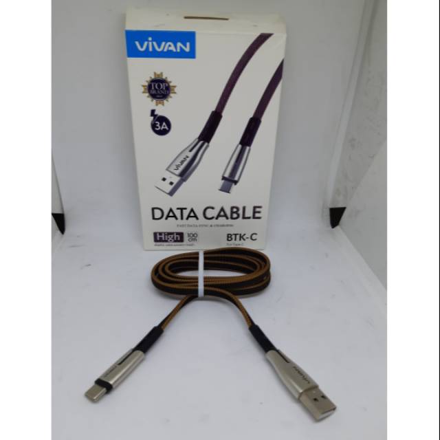 KABEL DATA TYPE C VIVAN FAST CHARGING 3A