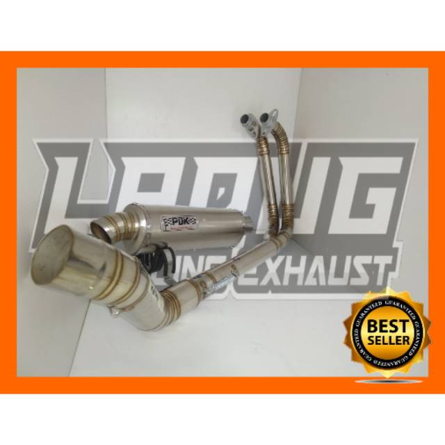 Knalpot Racing PDK leheran full cacing 2 silinder all 250 CC ninja mono CBR 250R