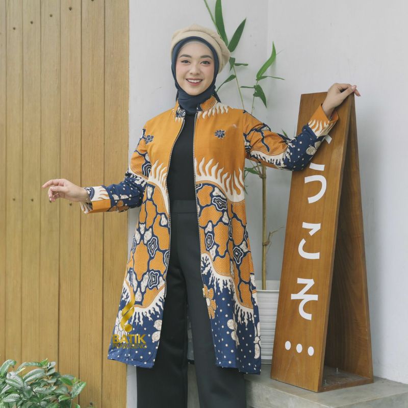 MANDALA WANGI TUNIK BATIK PRABUSENO ATASAN PANJANG CEWEK OUTER BATIK