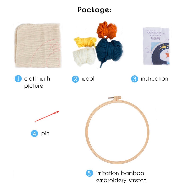 DIY Set Sulam Karakter Punch Needle Kit Seri G