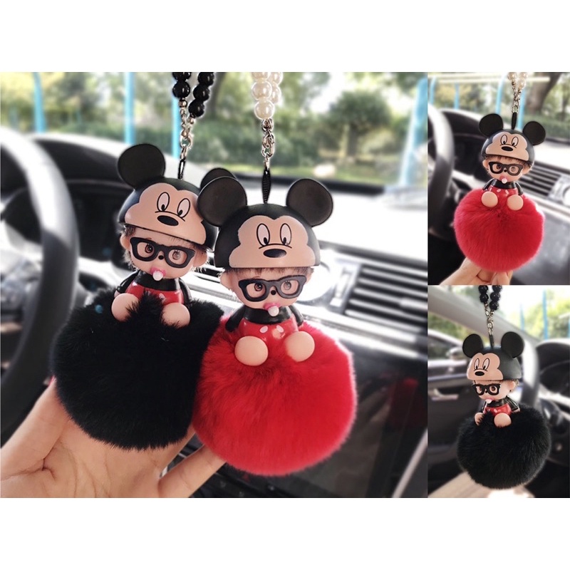 gantungan spion mobil monchichi mickey MONCHICHI // Gantungan Spion Monchichi Mickey