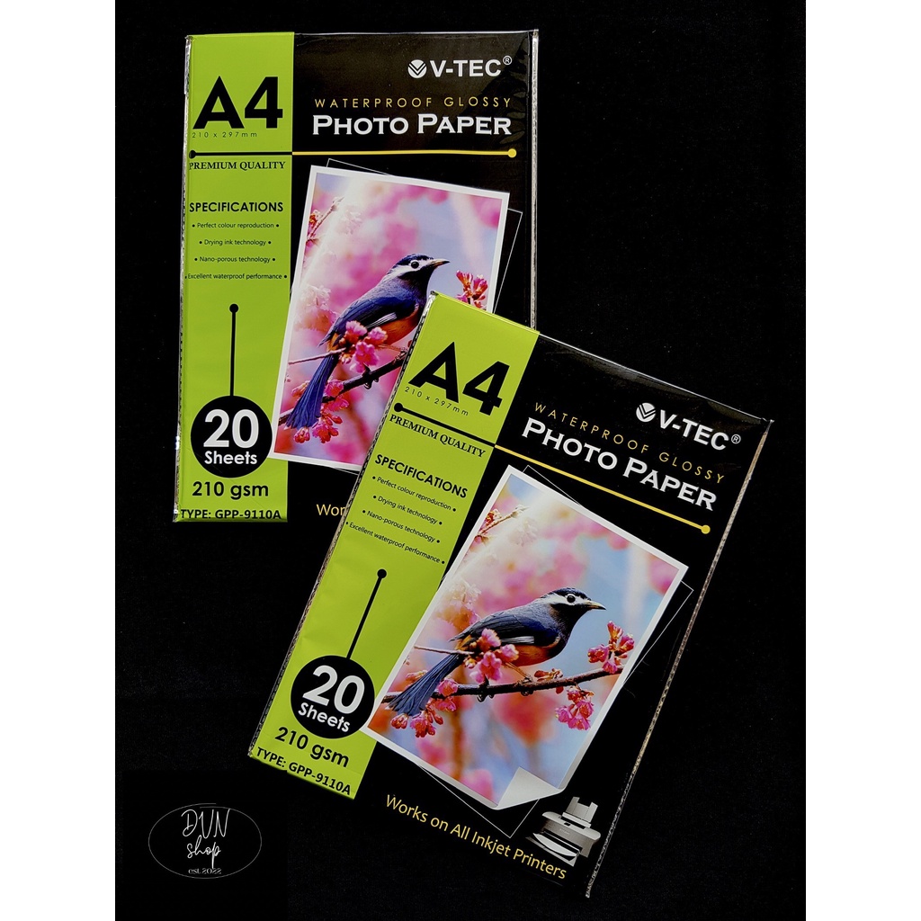 

Photo Paper Glossy 210gsm V-TEC
