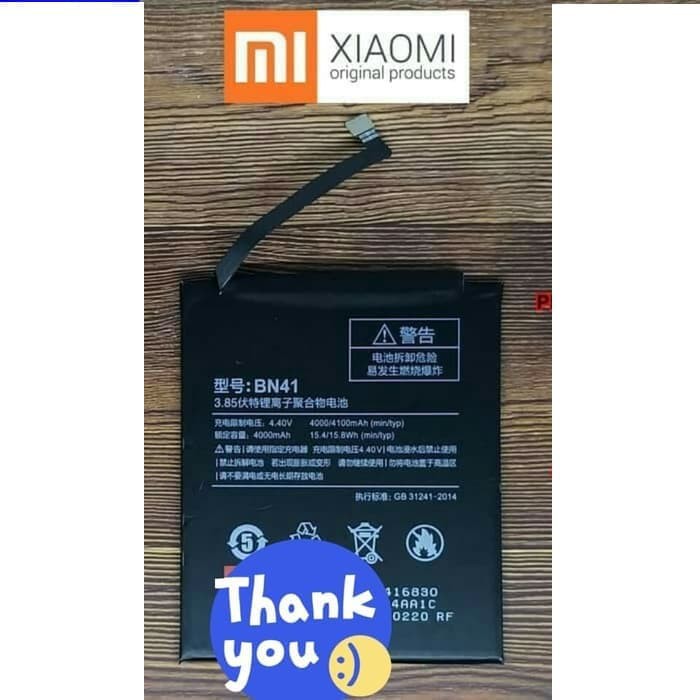 DISKON BATERAI XIAOMI BN41 REDMI NOTE 4 / BN 41 /BN41 ORIGINAL 100%